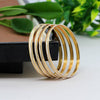 Gold & White Color 1 Pair Of Bangle Size: 2.8 (PLKB661GLD-2.8)