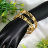 Gold Color 1 Pair Of Bangle Size: 2.8 (PLKB663GLD-2.8)