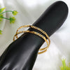 Gold Color 1 Pair Of Bangle Size: 2.4 (PLKB667GLD-2.4)
