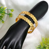 Gold Color 1 Pair Of Bangle Size: 2.6 (PLKB676GLD-2.6)