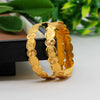 Gold Color 1 Pair Of Bangle Size: 2.10 (PLKB678GLD-2.10)