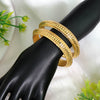 Gold Color 1 Pair Of Bangle Size: 2.4 (PLKB679GLD-2.4)