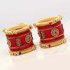 Red Color 1 Pair Of Bangle Size: 2.8 (PLKB680RED-2.8)