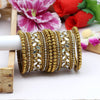 Gold Color 1 Set Of Bangle Size: 2.6 (PLKB681GLD-2.6)