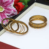 Gold Color 1 Set Of Bangle Size: 2.6 (PLKB691GLD-2.6)