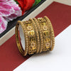 Gold Color 1 Set Of Bangle Size: 2.4 (PLKB693GLD-2.4)