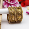 Gold Color 1 Set Of Bangle Size: 2.6 (PLKB693GLD-2.6)