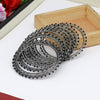 Black Silver Color 1 Set Of Bangle Size: 2.6 (PLKB717BLK-2.6)