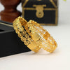 Gold Color 1 Pair Of Bangle Size: 2.8 (PLKB736GLD-2.8)