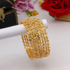 Gold Color 1 Set Of Bangle Size: 2.8 (PLKB784GLD-2.8)