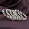 Silver Color 1 Set Of Bangle Size: 2.4 (PLKB784SLV-2.4)