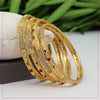 White Color 6 Set Of Bangles Combo Size (1 Set Of 2.4, 2 Set Of 2.6, 2 Set Of 2.8, 1 Set Of 2.10) (PLKBCMB350)