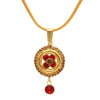 Red Color Glass Stone Pendants Locket (PLKP139RED)