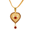 Red Color Glass Stone Pendants Locket (PLKP140RED)