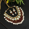 White Color Premium Meenakari Kundan Necklace Set (PMKN503WHT)