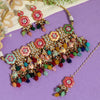 Multi Color Premium Meenakari Necklace Set (PMKN505MLT)