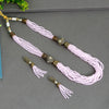 Pink Color Beads Necklace Set (PN727PNK)