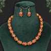 Red Color Beads Necklace Set (PN728RED)
