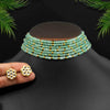 Pista Green Color Beads Choker Necklace Set (PN734PGRN)