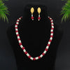 Maroon Color Stone Necklace Set (PN735MRN)