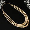 Gold Color Beads Long Necklace (PN739GLD)