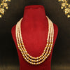 Gold Color Beads Long Necklace (PN741GLD)