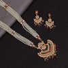 Maroon & Green Color Meena Work Rajputi Jewellery Rani Haar (PN766MG)