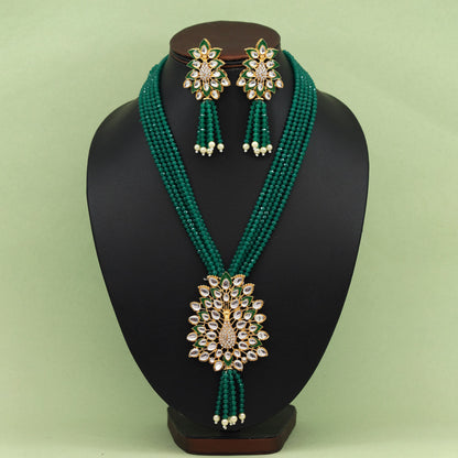 Green Color Jewellery Rani Haar (PN768GRN)