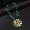 Green Color Meena Work Rajputi Jewellery Rani Haar (PN782GRN)