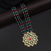 Maroon & Green Color Meena Work Rajputi Jewellery Rani Haar (PN782MG)