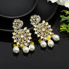 Yellow Color American Diamond Premium Polki Earrings (PPLE106YLW)