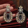 Gray Color American Diamond Premium Polki Earrings (PPLE118GRY)