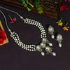 Gray Color American Diamond Premium Daak Polki Necklace Set (PPN114GRY)