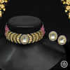 Multi Color Choker American Diamond Premium Daak Polki Necklace Set (PPN125MLT)