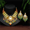 Multi Color American Diamond Premium Polki Necklace Set (PPN165MLT)