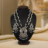 Preyans Luxury Blue Color American Diamond Premium Polki Necklace Set (PPN173BLU-PR)