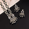 Preyans Luxury Blue Color American Diamond Premium Polki Necklace Set (PPN173BLU-PR)