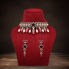 Rani Color American Diamond Choker Premium Polki Necklace Set (PPN180RNI)