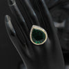 Green Color American Diamond Premium Polki Rings (PPR103GRN)