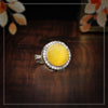 Yellow Color American Diamond Premium Polki Rings (PPR104YLW)