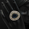 Blue Color American Diamond Premium Polki Rings (PPR114BLU)