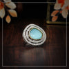 Sky Blue Color American Diamond Premium Polki Rings (PPR114SBLU)