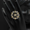 Black Color American Diamond Premium Polki Rings (PPR115BLK)
