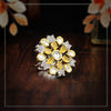 Yellow Color American Diamond Premium Polki Rings (PPR115YLW)