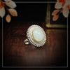 Off White Color American Diamond Premium Polki Rings (PPR116OWHT)