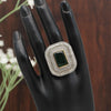 Green Color Premium American Diamond Rings (PPR119GRN)
