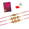 Gold Color Combo Of 3 Pieces Rakhi (RKH334CMB)