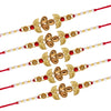 Gold Color Combo Of 5 Pieces Rakhi (RKH345CMB)
