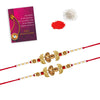 Gold Color Combo Of 2 Pieces Rakhi (RKH347CMB)