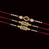 White Color Combo Of 3 Pieces Rakhi (RKH350CMB)
